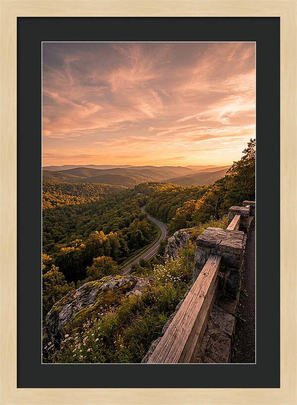 Brown County Overlook At Sunset
