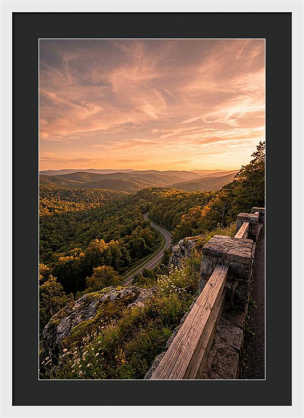 Brown County Overlook At Sunset