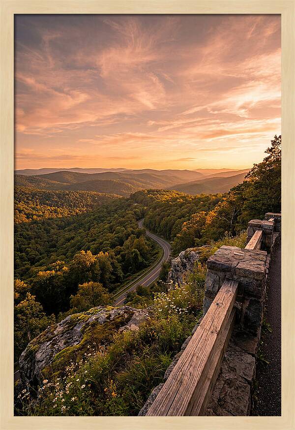 Brown County Overlook At Sunset