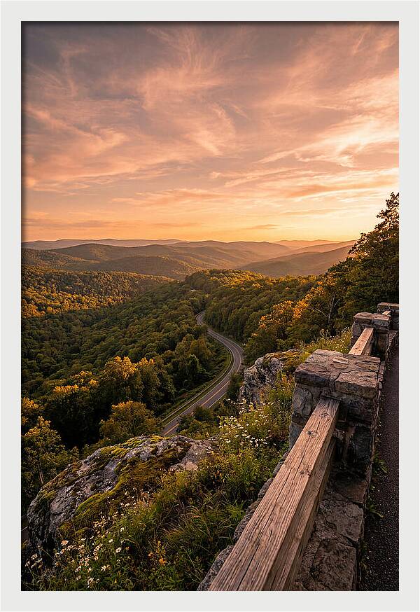 Brown County Overlook At Sunset