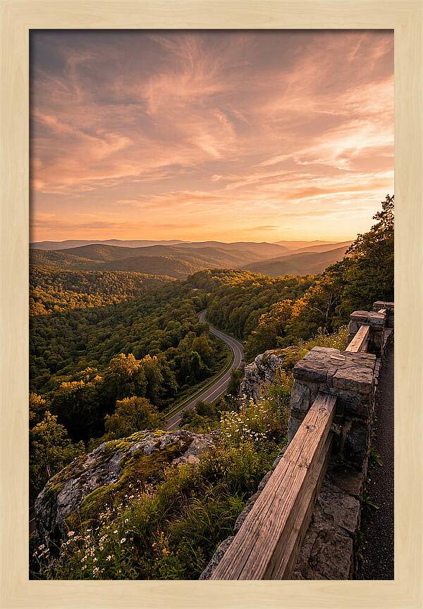 Brown County Overlook At Sunset