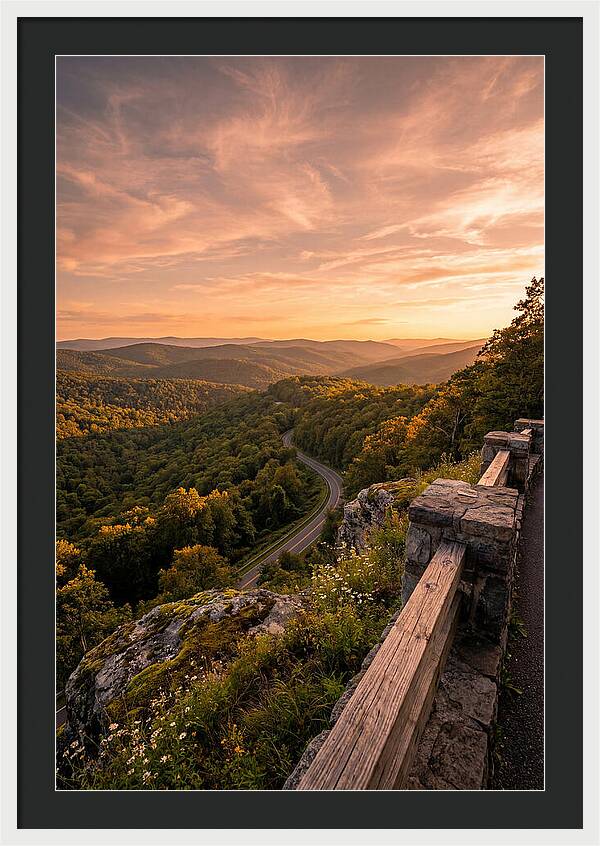 Brown County Overlook At Sunset