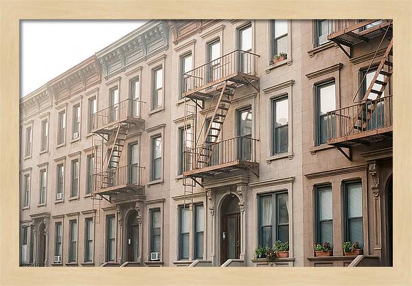 Brownstone Building Facade