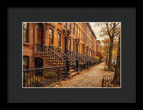 Brownstone Elegance In Autumn