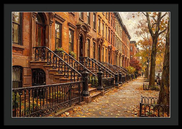 Brownstone Elegance In Autumn