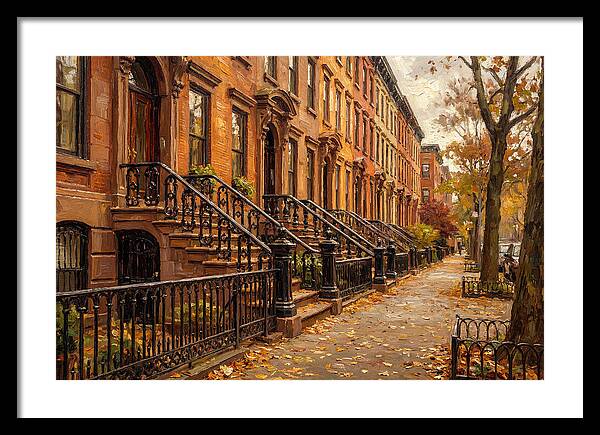 Brownstone Elegance In Autumn