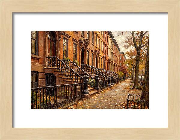 Brownstone Elegance In Autumn