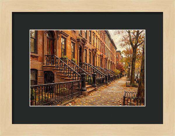 Brownstone Elegance In Autumn