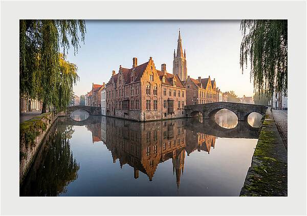 Bruges Canal At Dawn