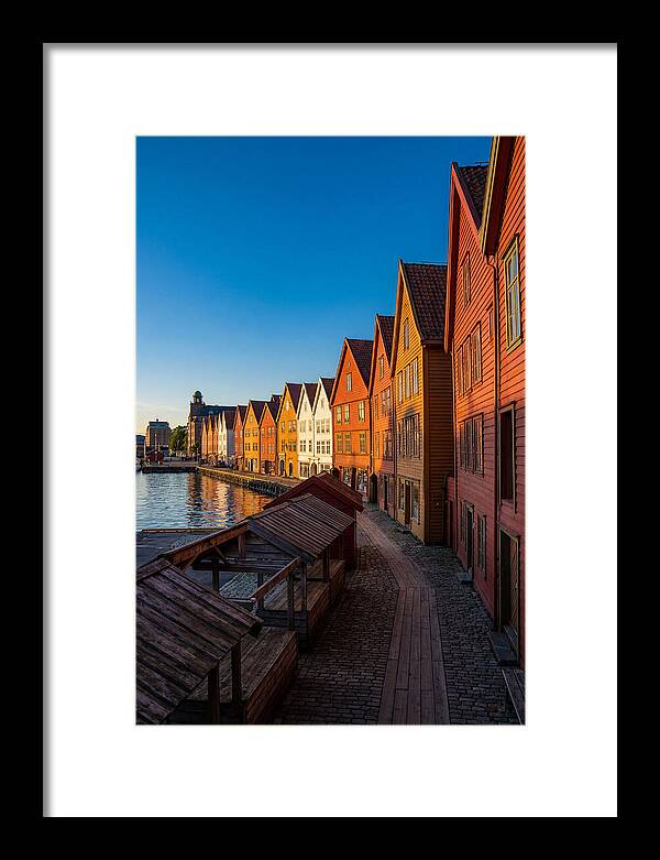 Bryggen Wharf At Golden Hour