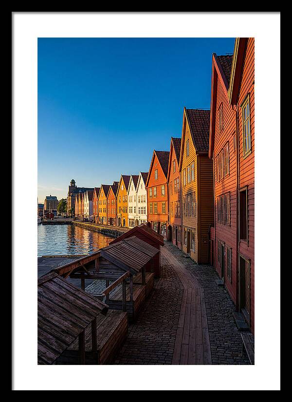 Bryggen Wharf At Golden Hour