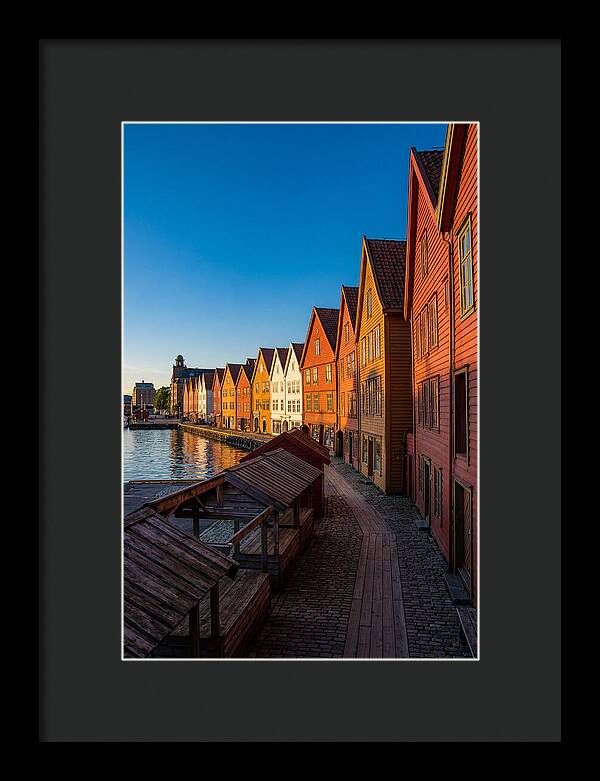 Bryggen Wharf At Golden Hour