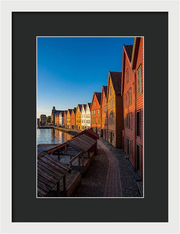 Bryggen Wharf At Golden Hour