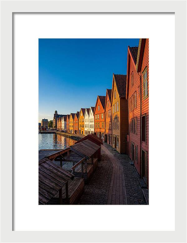 Bryggen Wharf At Golden Hour
