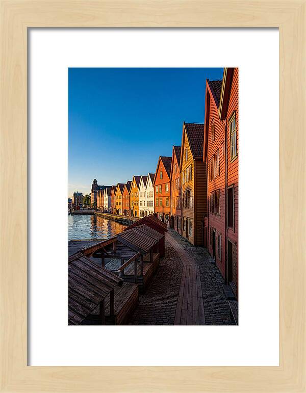 Bryggen Wharf At Golden Hour
