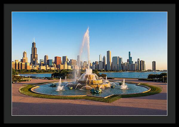 Buckingham Fountain At Sunset