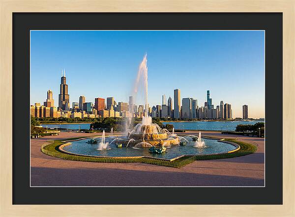 Buckingham Fountain At Sunset