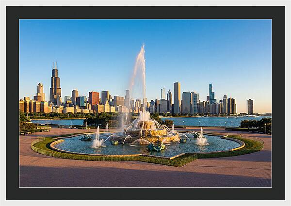 Buckingham Fountain At Sunset