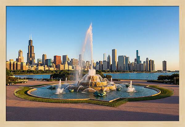 Buckingham Fountain At Sunset