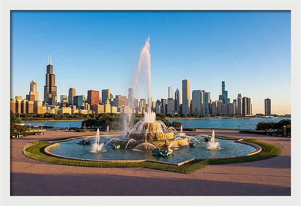 Buckingham Fountain At Sunset