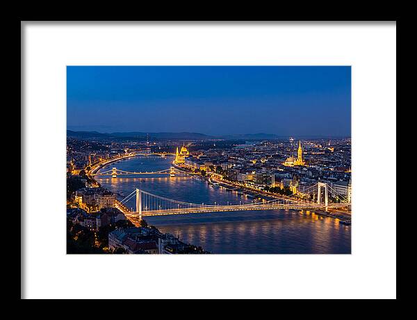 Budapest Illuminated At Blue Hour
