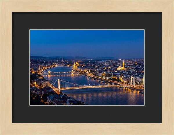 Budapest Illuminated At Blue Hour