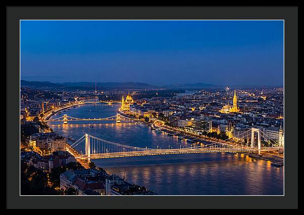Budapest Illuminated At Blue Hour