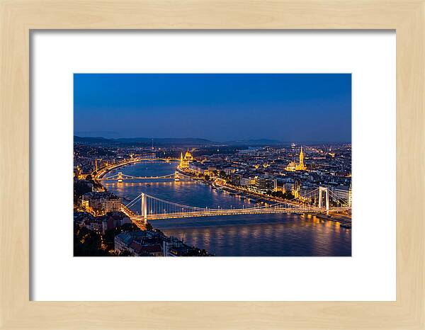 Budapest Illuminated At Blue Hour