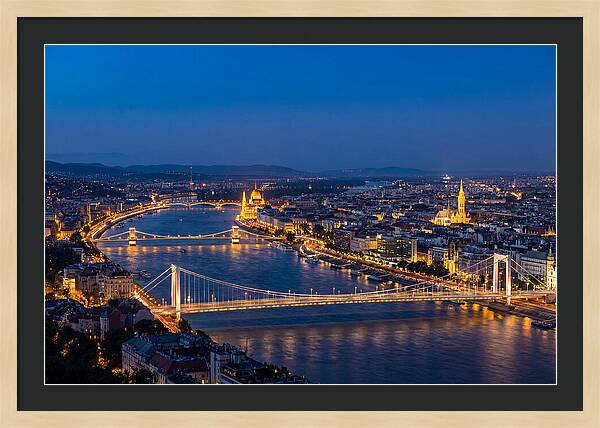 Budapest Illuminated At Blue Hour