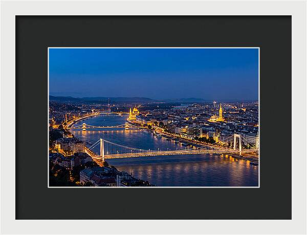 Budapest Illuminated At Blue Hour