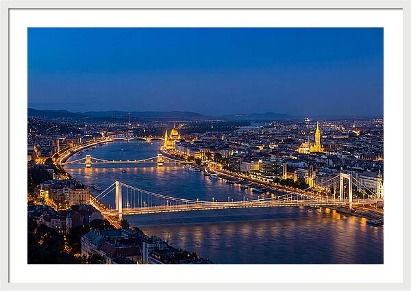 Budapest Illuminated At Blue Hour