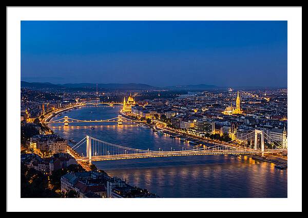 Budapest Illuminated At Blue Hour