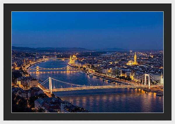 Budapest Illuminated At Blue Hour