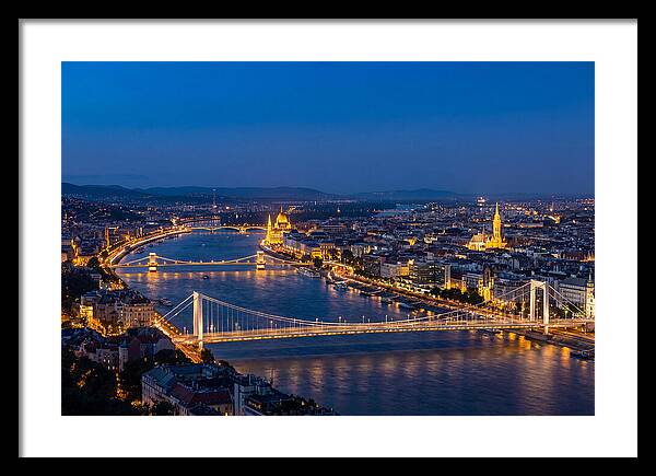 Budapest Illuminated At Blue Hour