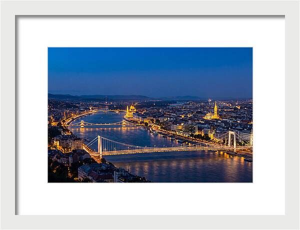 Budapest Illuminated At Blue Hour