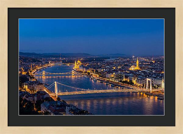 Budapest Illuminated At Blue Hour
