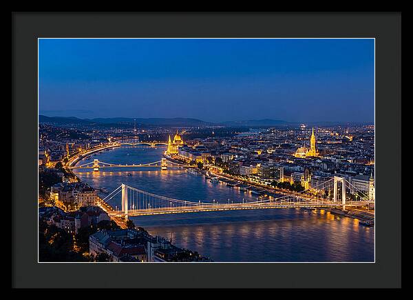 Budapest Illuminated At Blue Hour