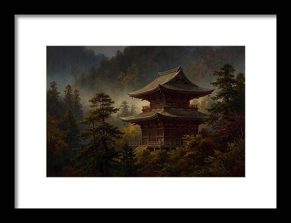 Buddhist Temple Amidst Nature