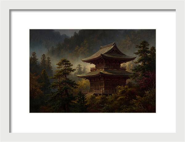 Buddhist Temple Amidst Nature