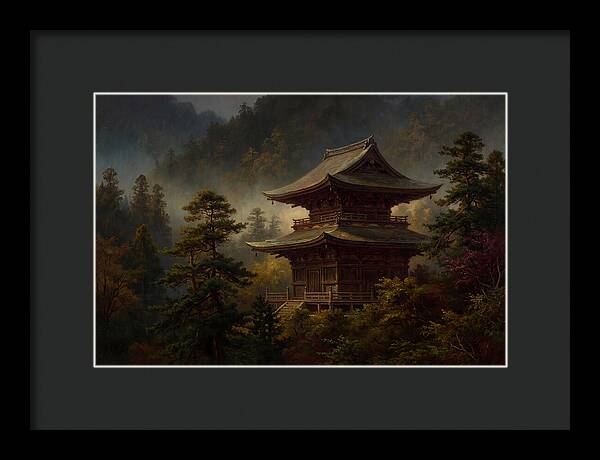 Buddhist Temple Amidst Nature