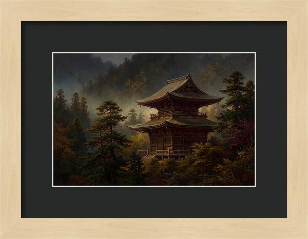 Buddhist Temple Amidst Nature