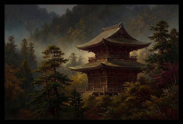 Buddhist Temple Amidst Nature