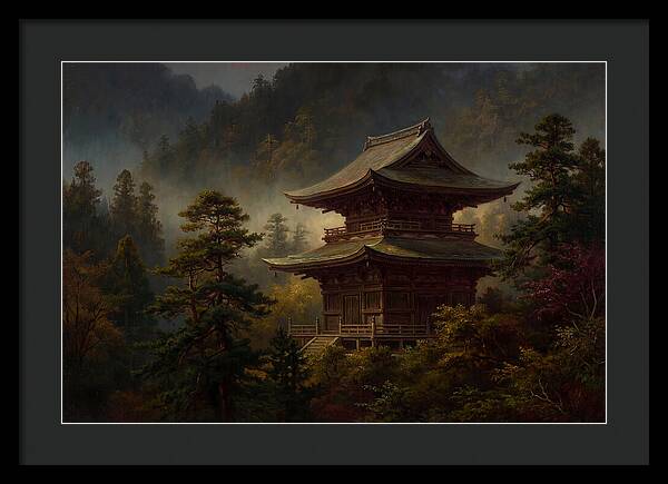 Buddhist Temple Amidst Nature