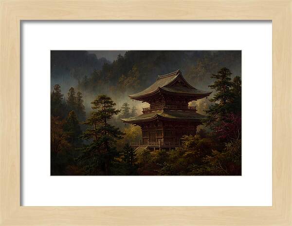 Buddhist Temple Amidst Nature