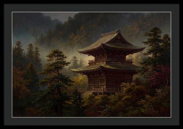 Buddhist Temple Amidst Nature