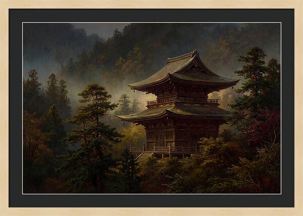 Buddhist Temple Amidst Nature