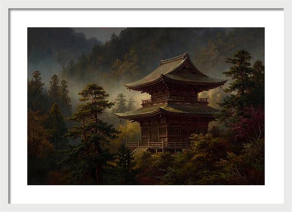 Buddhist Temple Amidst Nature