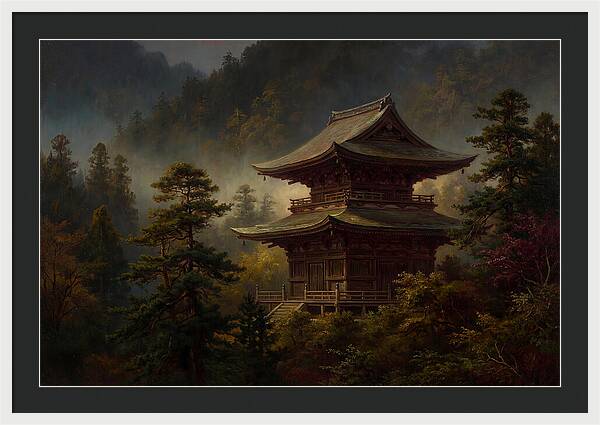 Buddhist Temple Amidst Nature