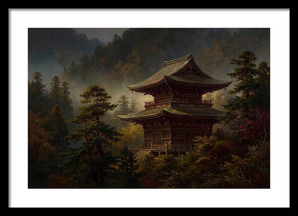 Buddhist Temple Amidst Nature