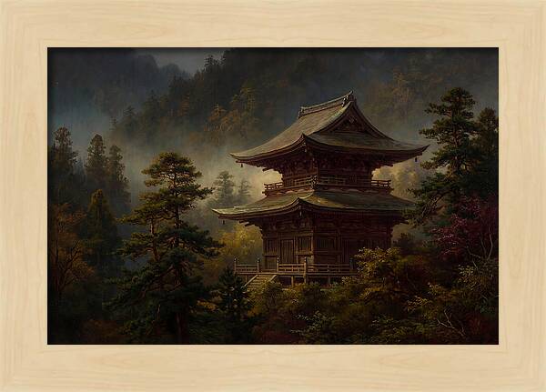Buddhist Temple Amidst Nature